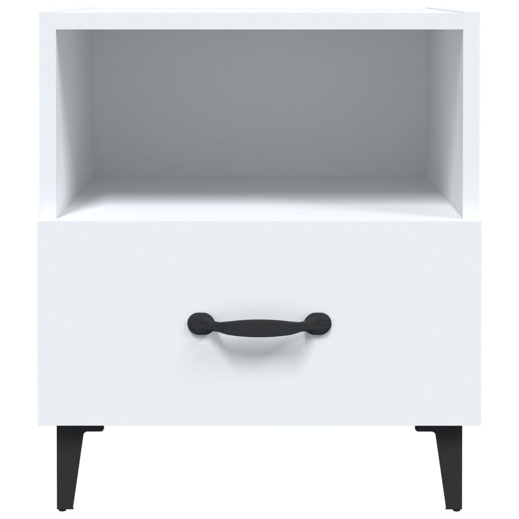 Mesa de cabeceira derivados de madeira branco