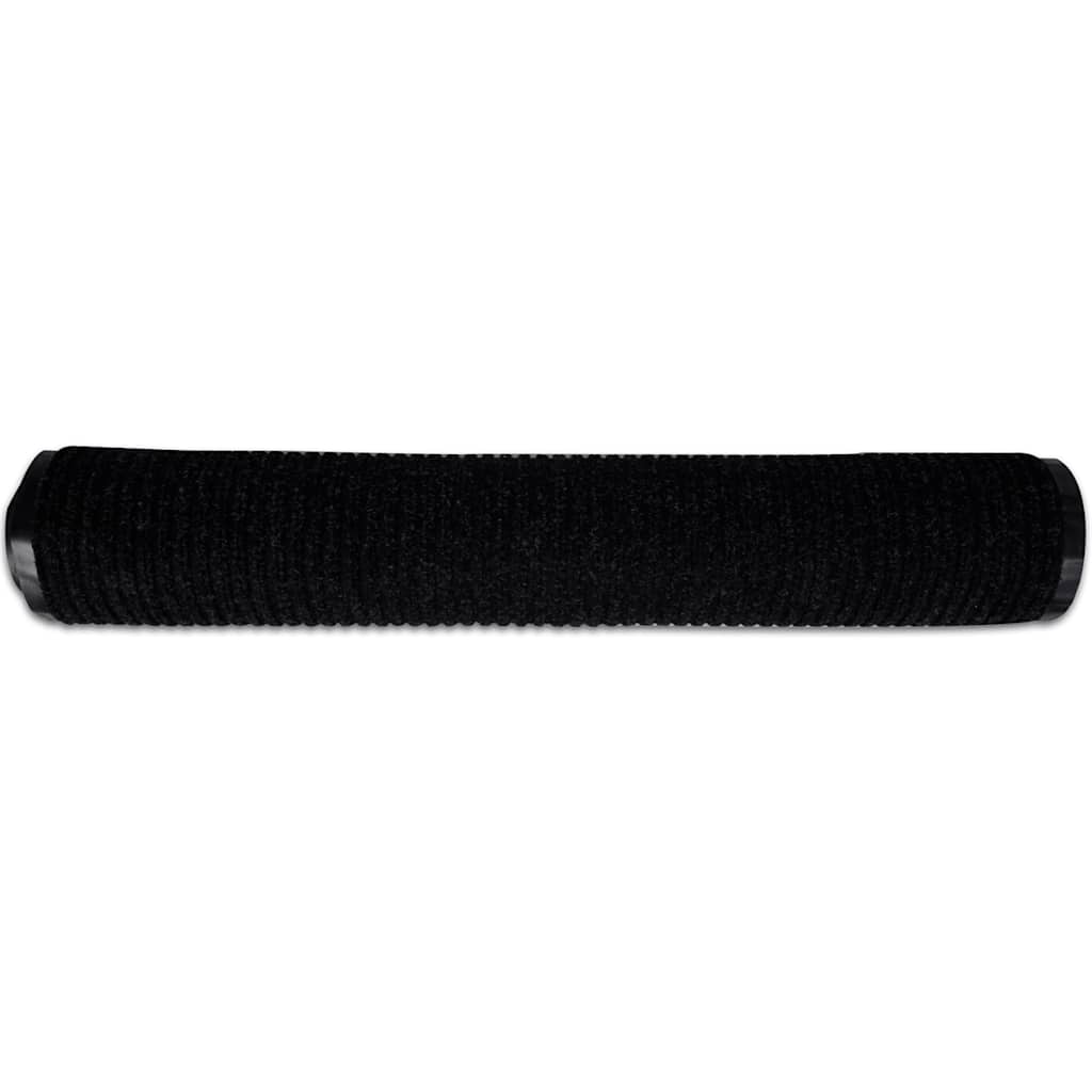 Tapete de porta preto 90 x 150 cm PVC