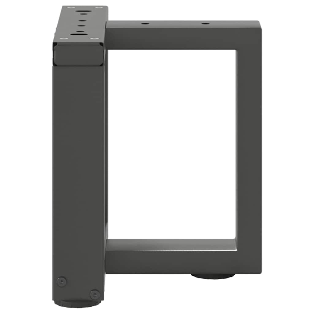 Pés para mesa de centro em forma de t, 2 peças, antracite, 30x25x(30-31) cm, aço
