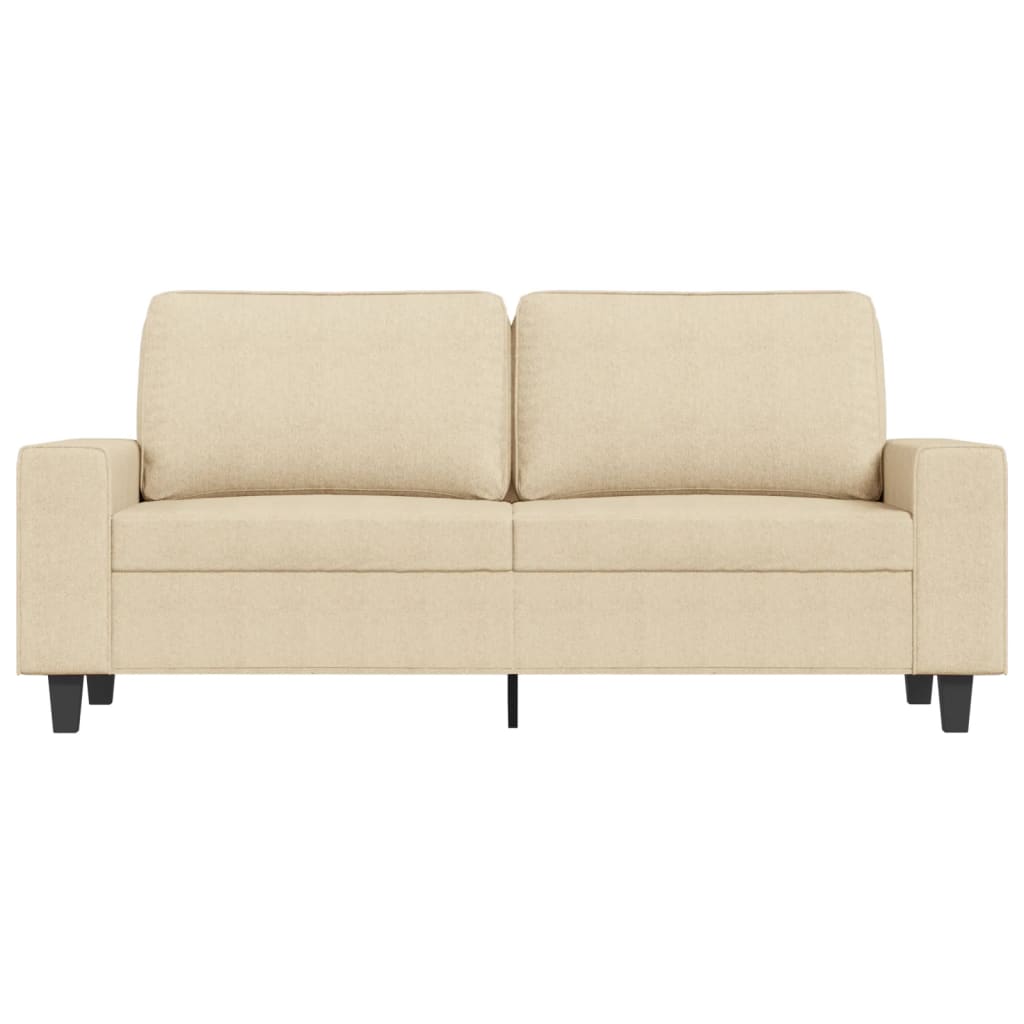 Sofá de 2 lugares tecido 140 cm cor creme