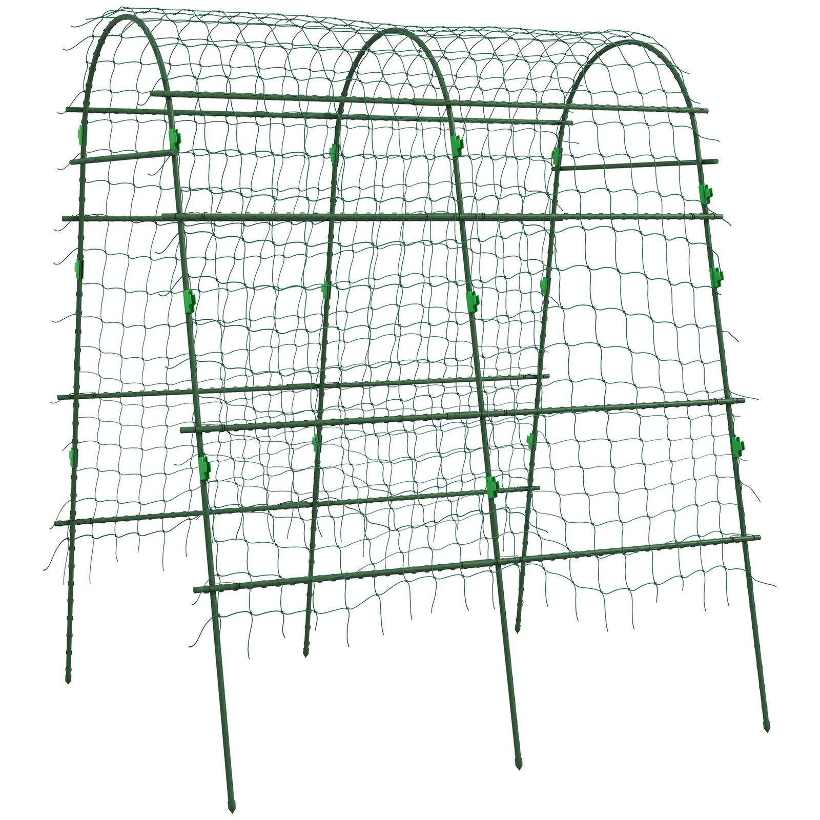 Arco para plantas trepadeiras 206 cm estrutura de jardim para plantas trepadoras ao ar livre com estrutura de aço verde