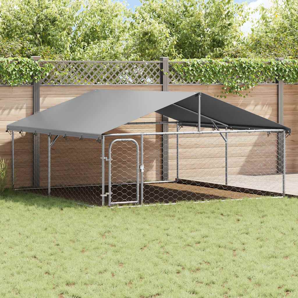 Canil de exterior com telhado 300x300x150 cm