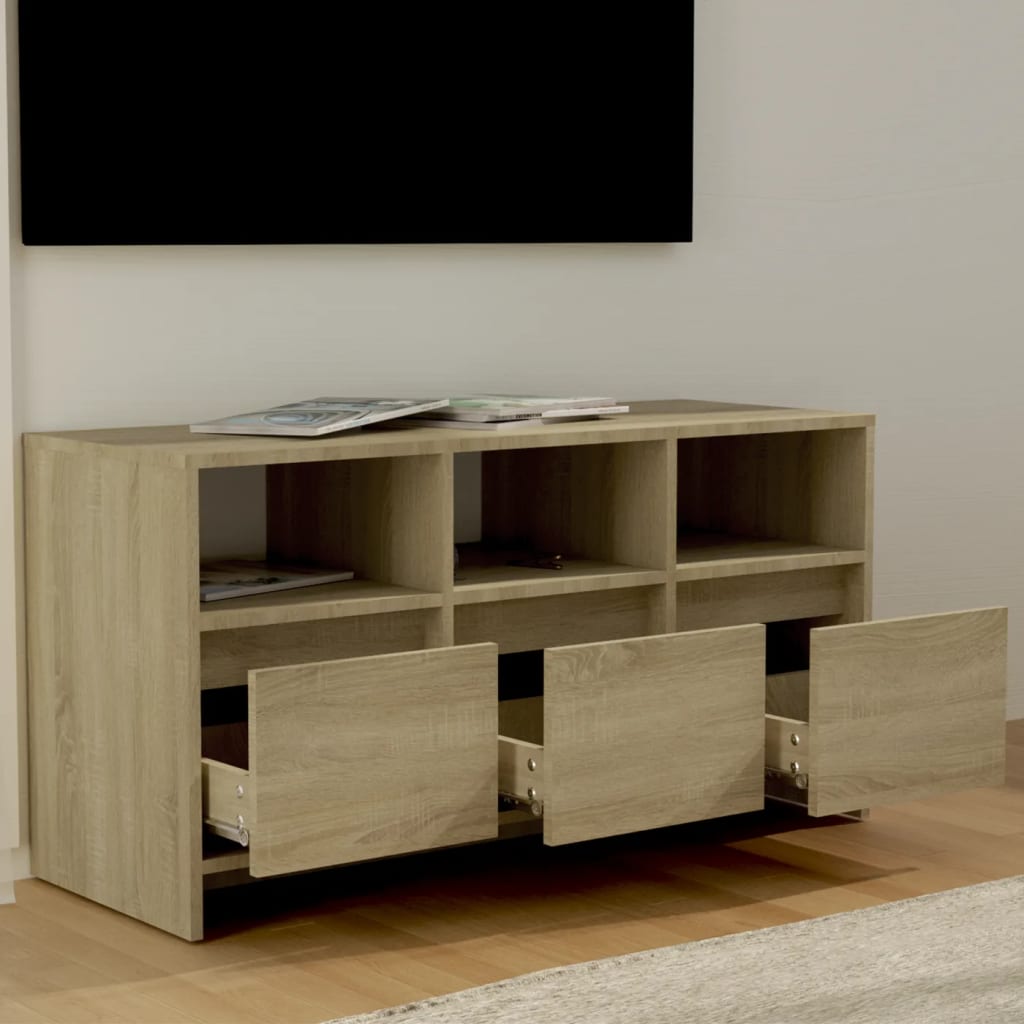 Móvel de TV 102x37,5x52,5 cm derivados madeira carvalho sonoma