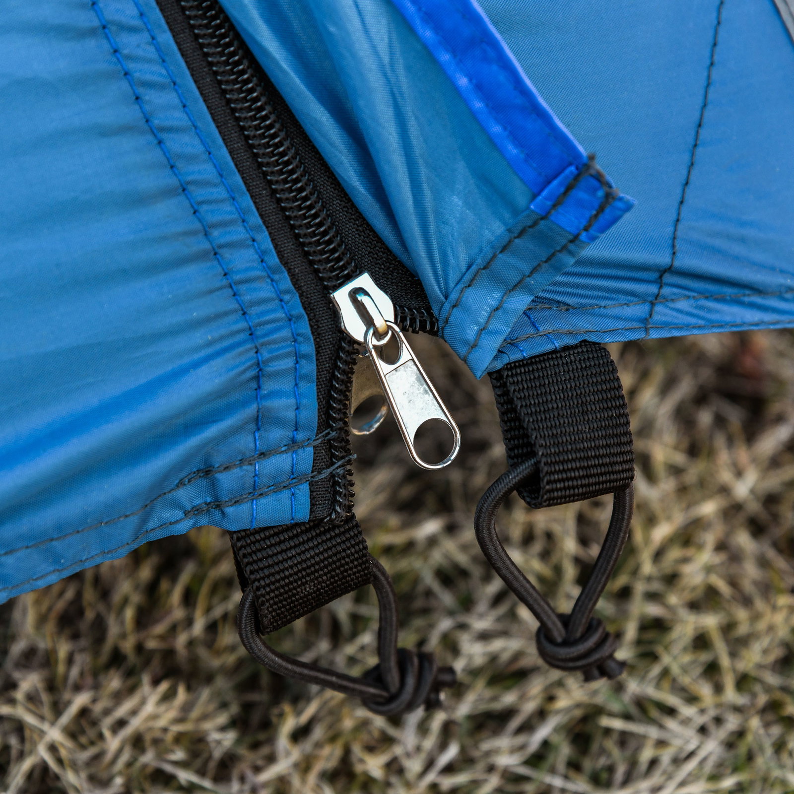 Tenda de campismo para 2-3 pessoas tenda de campismo com janelas 2 bolsos e bolsa de transporte 300x250x130 cm cinza e azul