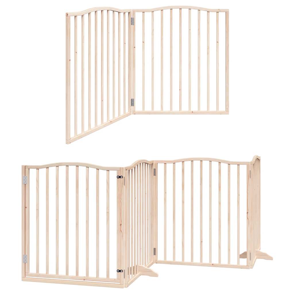 Portão para cães com porta dobrável 10 painéis 800 cm álamo