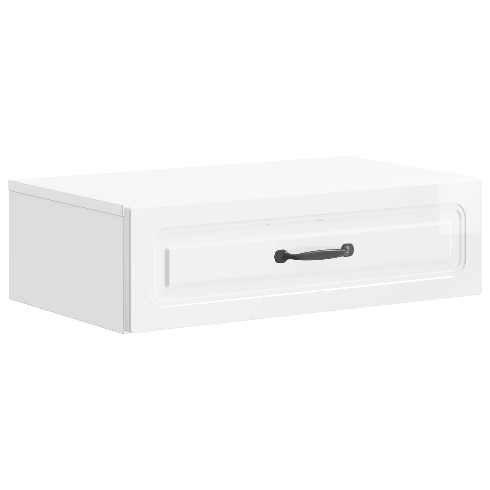 Mesa lateral de parede branco brilhante 59 x 34,5 x 17 cm