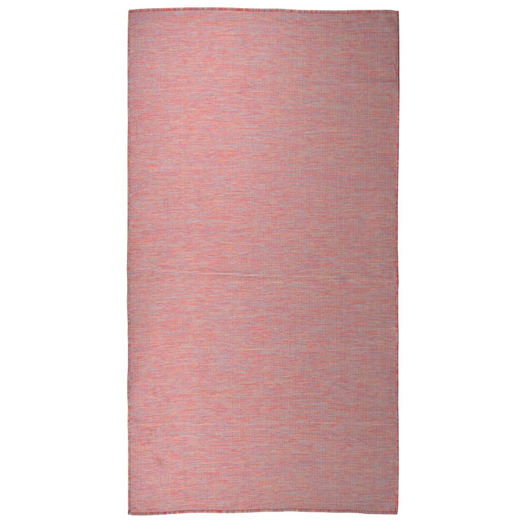 Tapete de tecido plano para exterior 80x150 cm vermelho