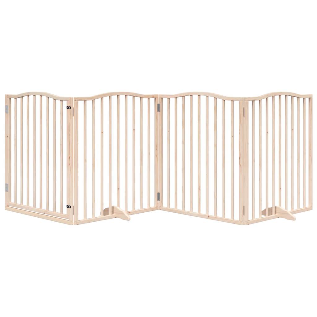 Portão para cães com porta dobrável 4 painéis 320 cm álamo