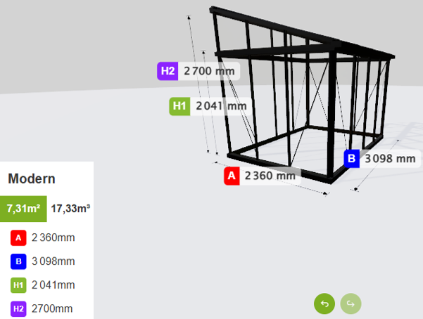 Estufa de Vidro Avant – 7,31 a 18,34 m²