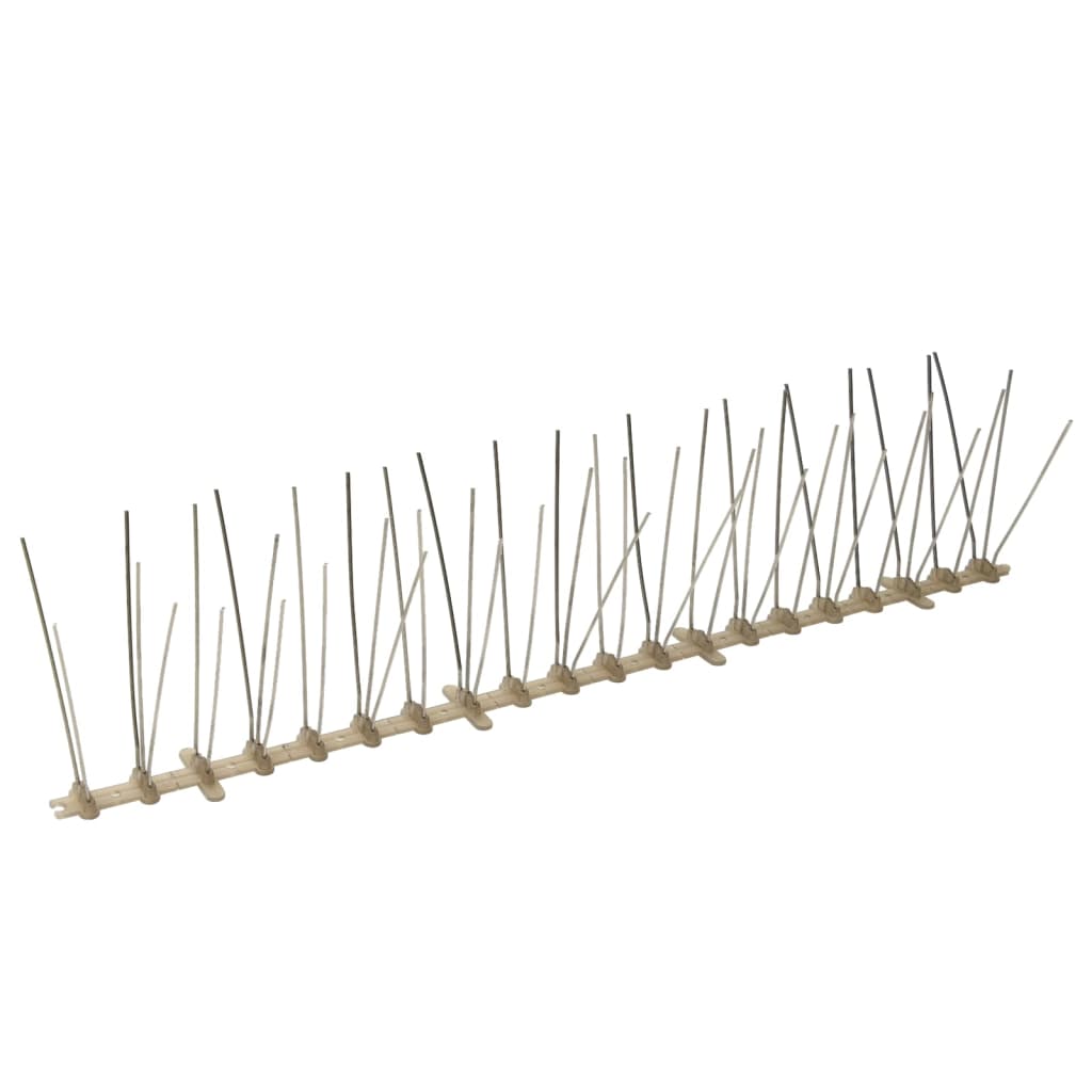 Conjunto 6 picos para pássaros e pombos 5 filas 3 m plástico