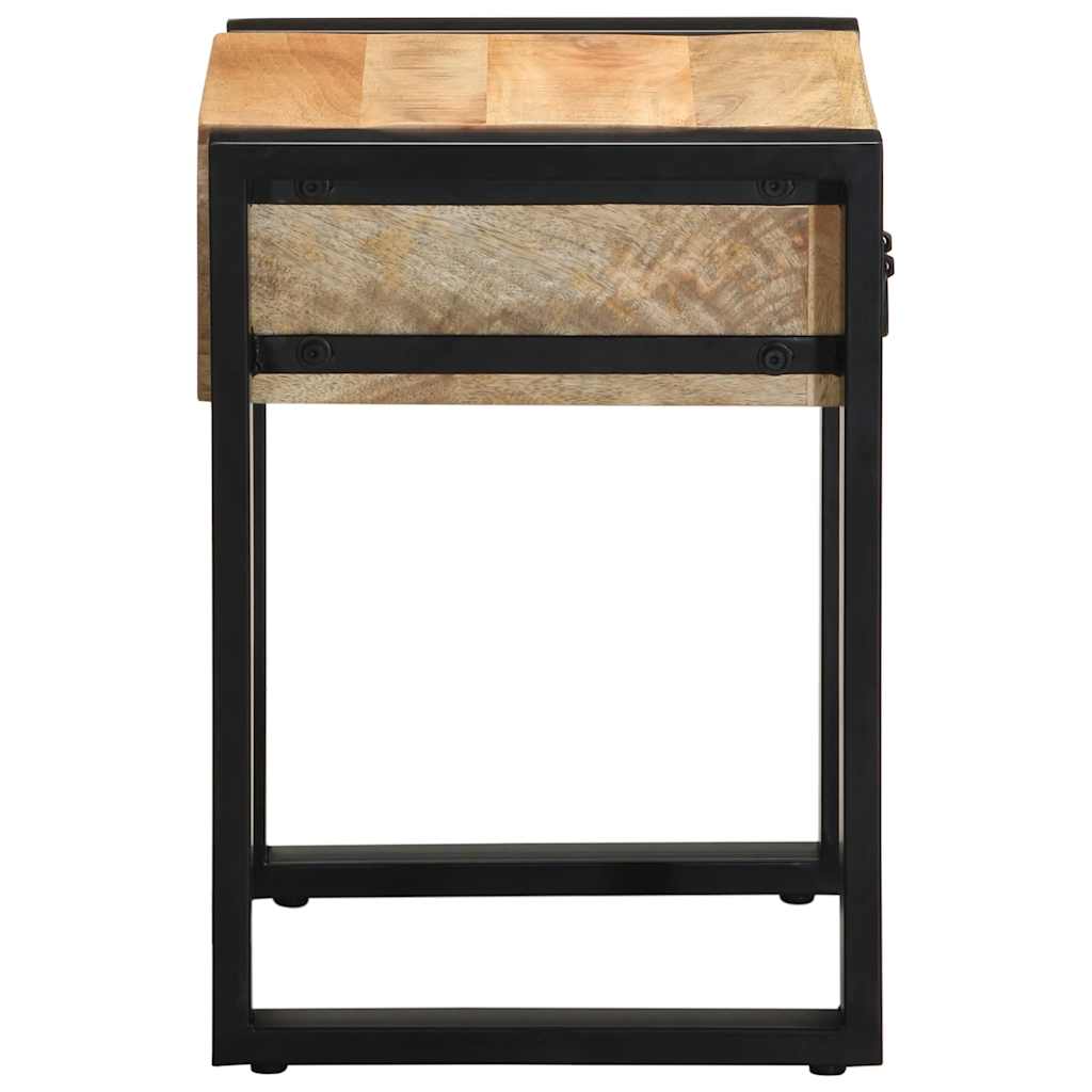 Mesa de apoio 35x35x50 cm madeira de mangueira áspera maciça