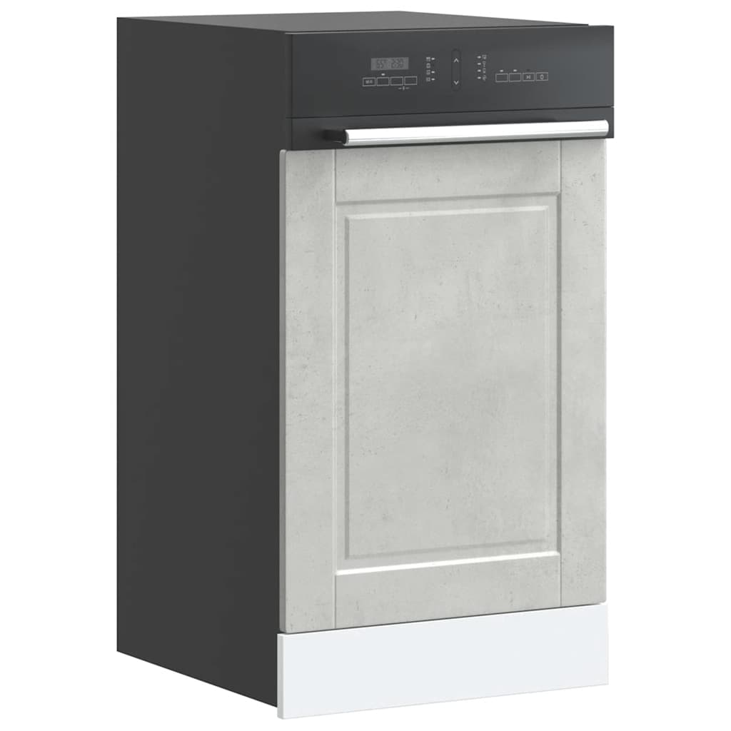 Painel máquina lavar louça porto betão cinzento 45x1,5x57 cm