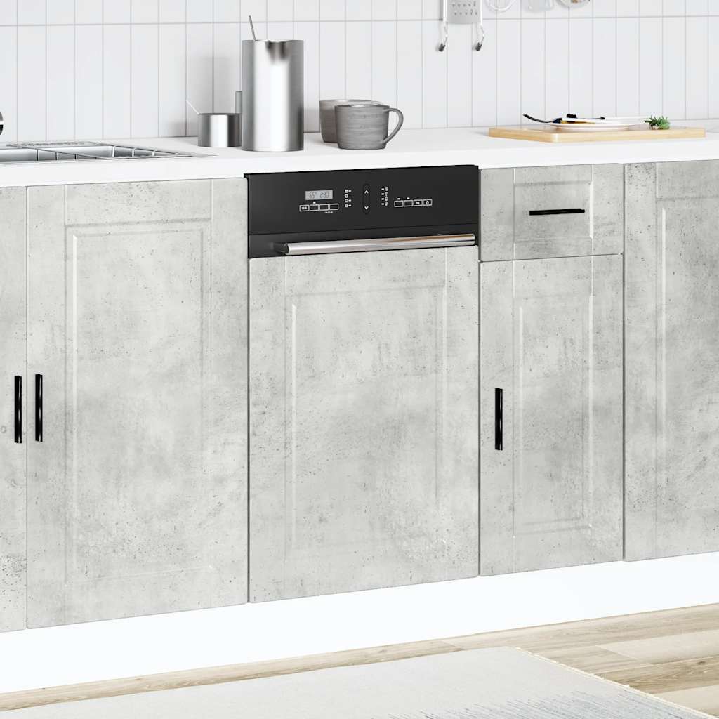 Painel máquina lavar louça porto betão cinzento 45x1,5x57 cm