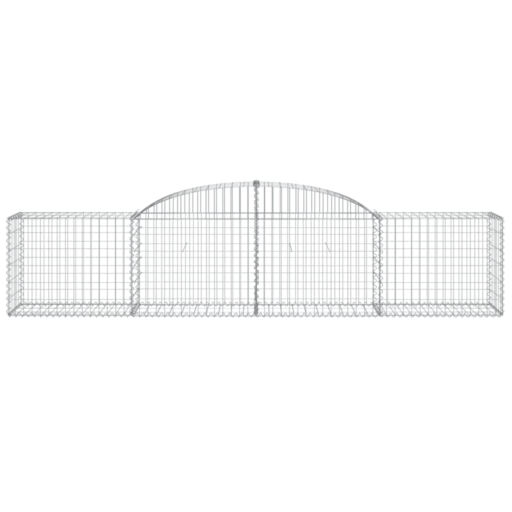Cestos gabião arqueados 5 pcs 300x50x60/80 cm ferro galvanizado