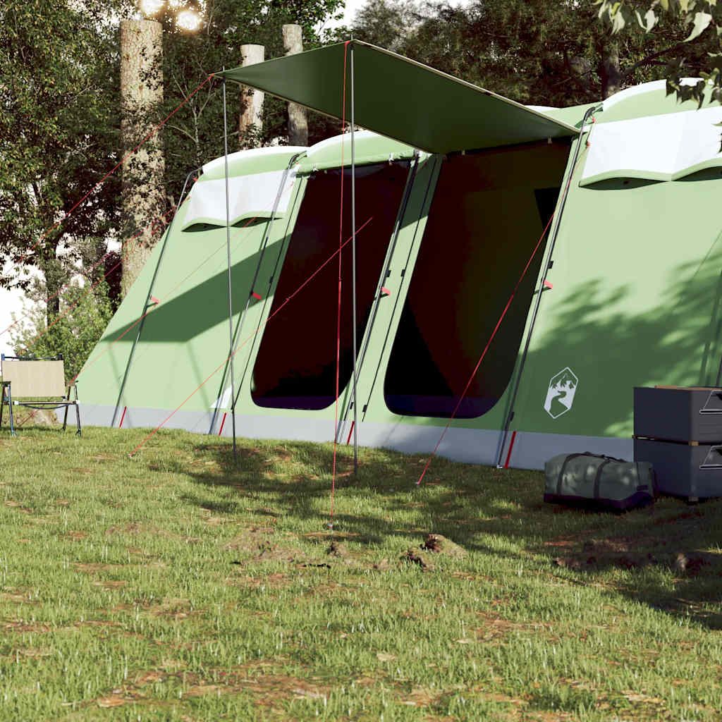 Tenda familiar túnel para 10 pessoas impermeável verde
