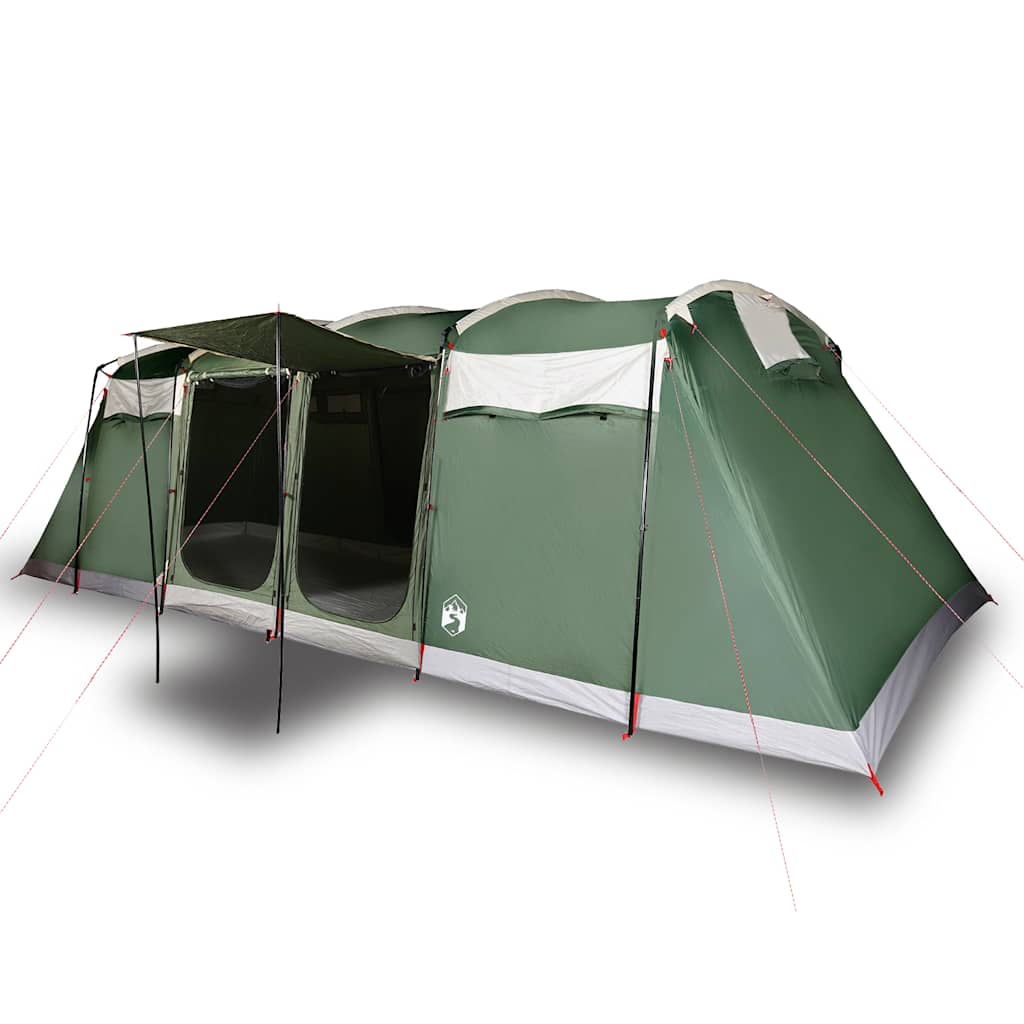 Tenda familiar túnel para 10 pessoas impermeável verde
