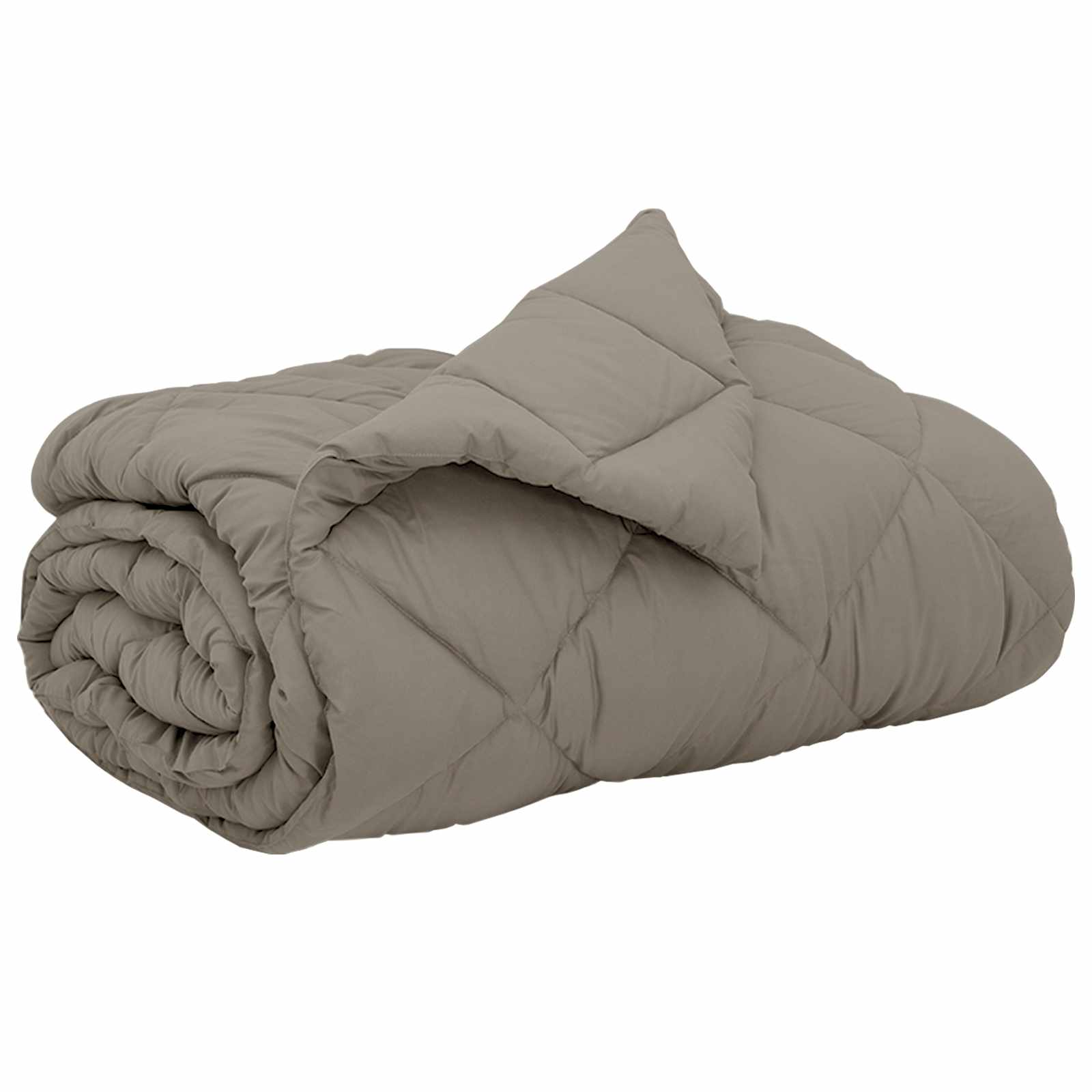 Duvet de ano inteiro cinzento-claro 220 x 260 cm microfibra