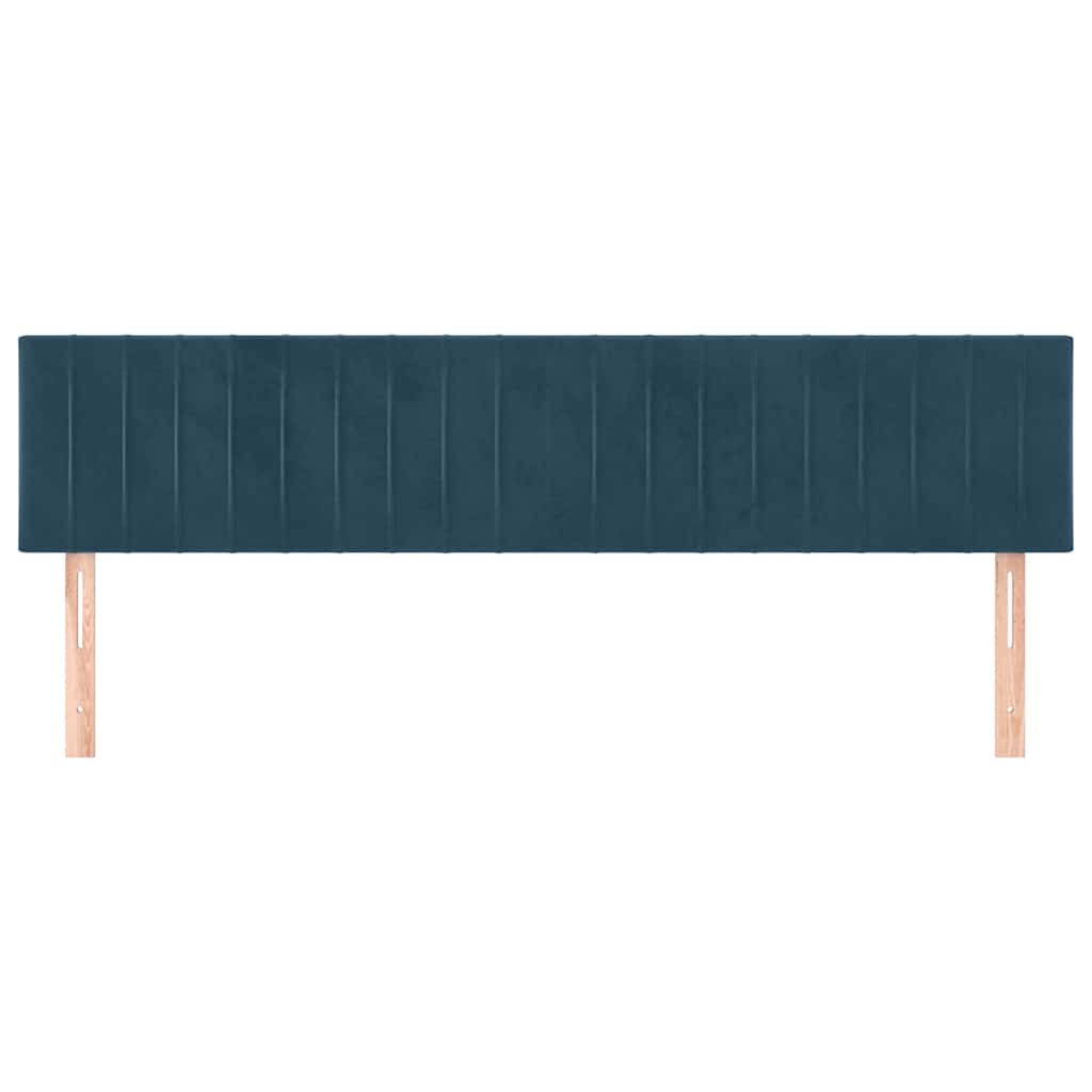 Cabeceiras azul-escuro 200x5x78/88 cm veludo