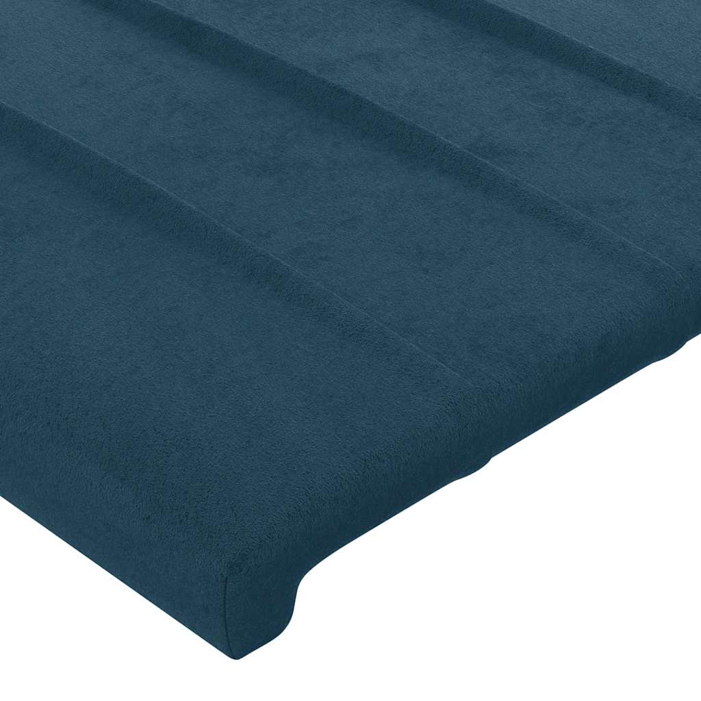 Cabeceiras azul-escuro 200x5x78/88 cm veludo