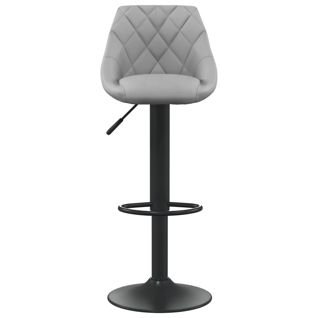 Bancos de bar 2 pcs veludo cinzento-claro