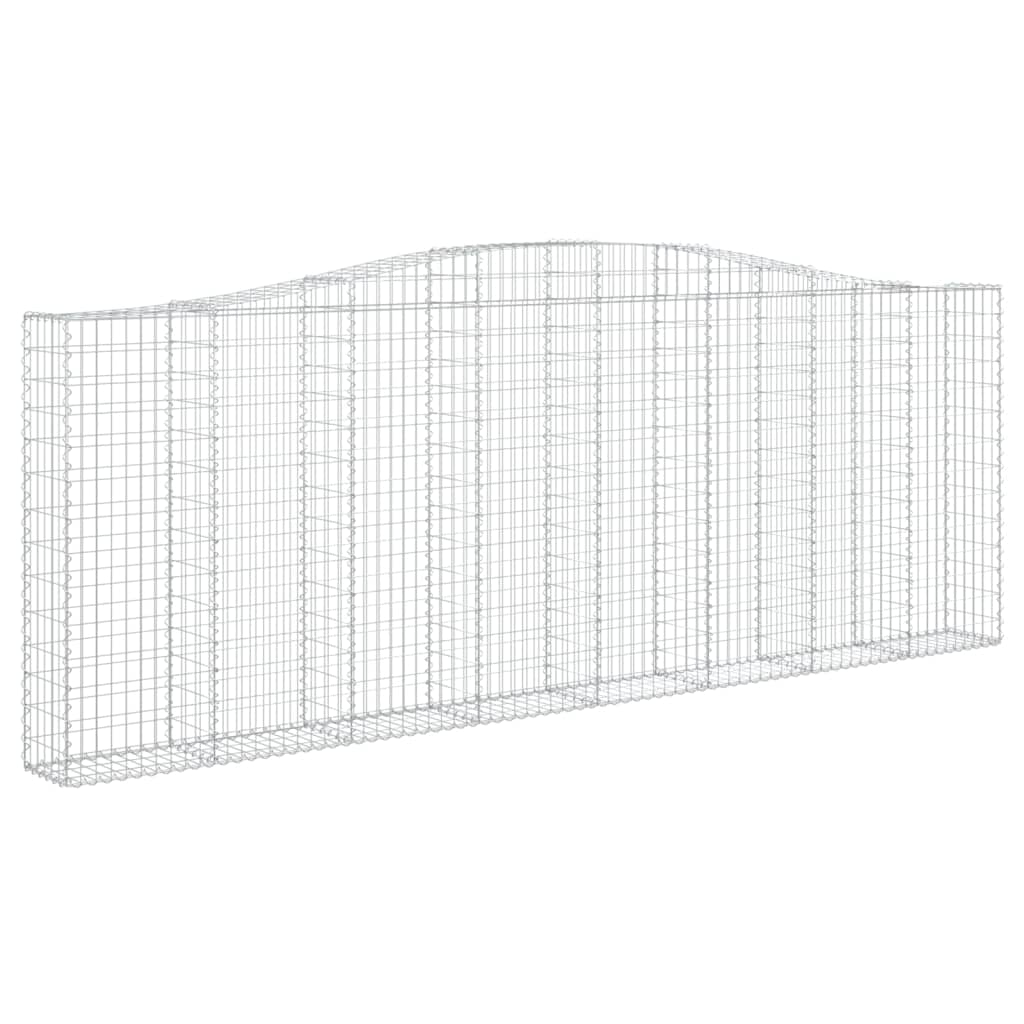 Cestos gabião arqueados 6pcs 400x30x140/160cm ferro galvanizado