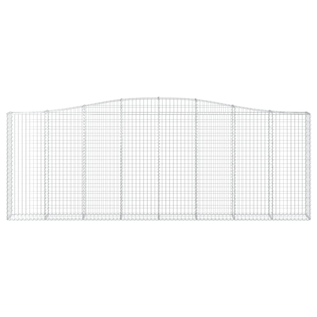 Cestos gabião arqueados 6pcs 400x30x140/160cm ferro galvanizado