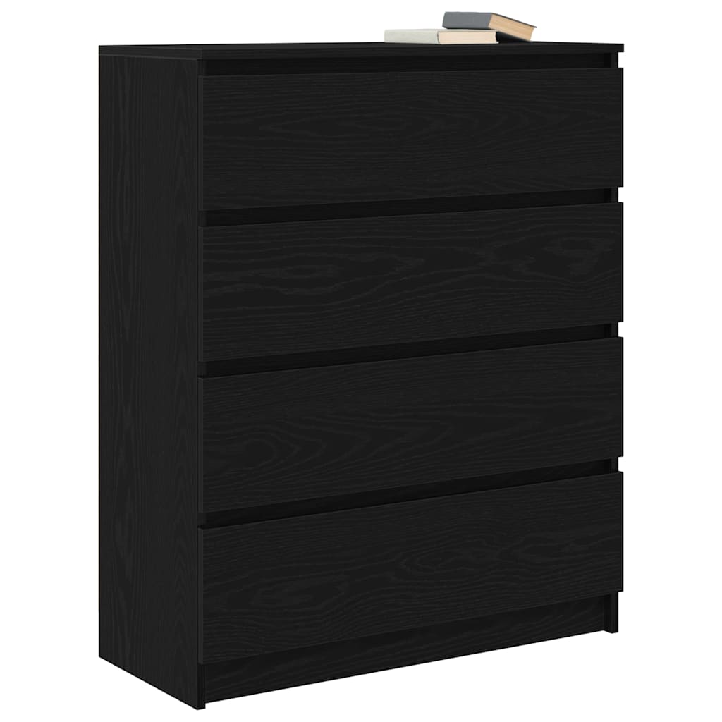 Aparador 80x35x99 cm derivados de madeira carvalho preto