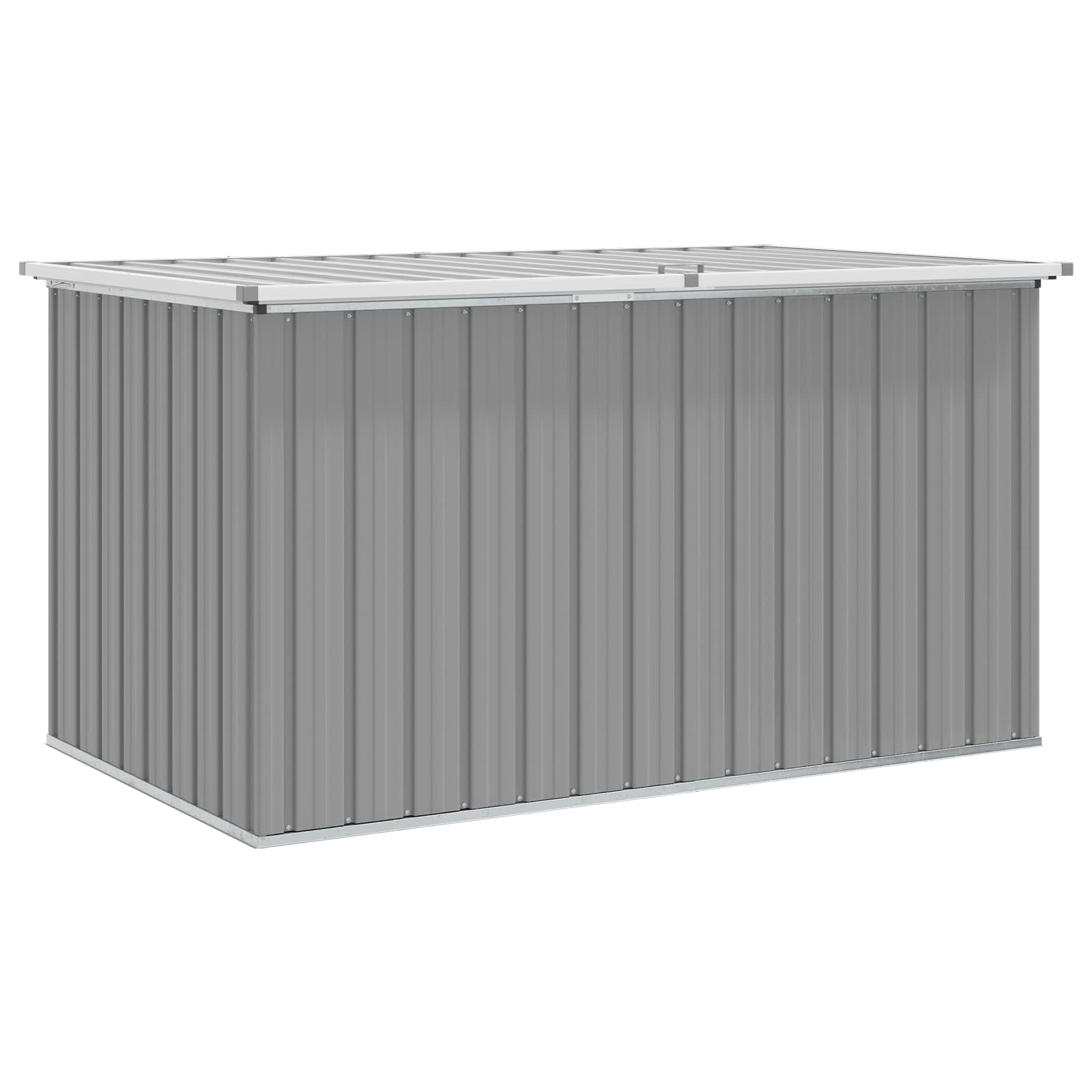 Caixa de arrumação para jardim 171x99x93 cm cinzento