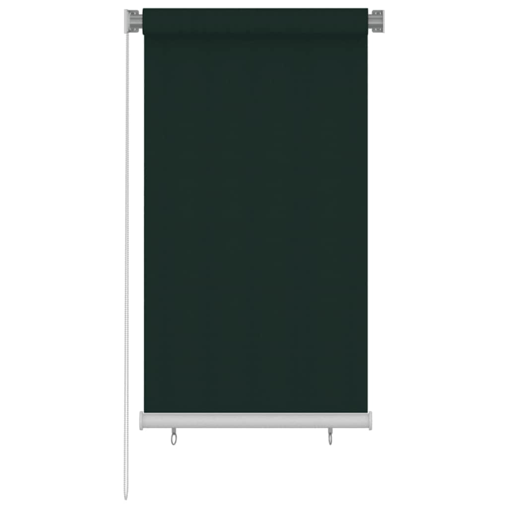 Estore de rolo para exterior 85 (l) x 140 (a) cm verde-escuro HDPE