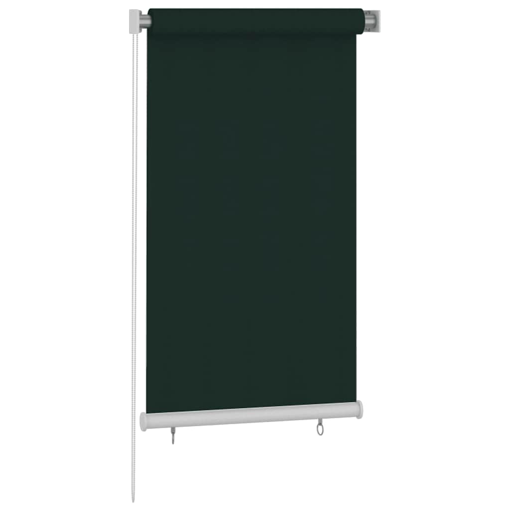 Estore de rolo para exterior 85 (l) x 140 (a) cm verde-escuro HDPE