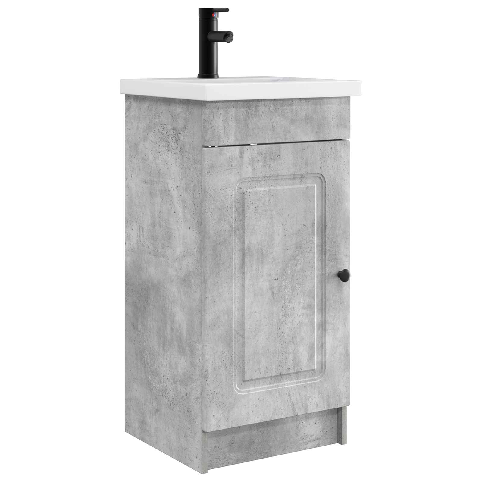 Gabinete de banheiro com pia cinzento cimento 42 x 40 x 84,5 cm