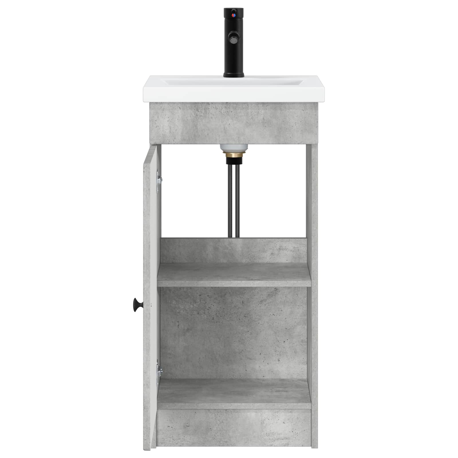 Gabinete de banheiro com pia cinzento cimento 42 x 40 x 84,5 cm