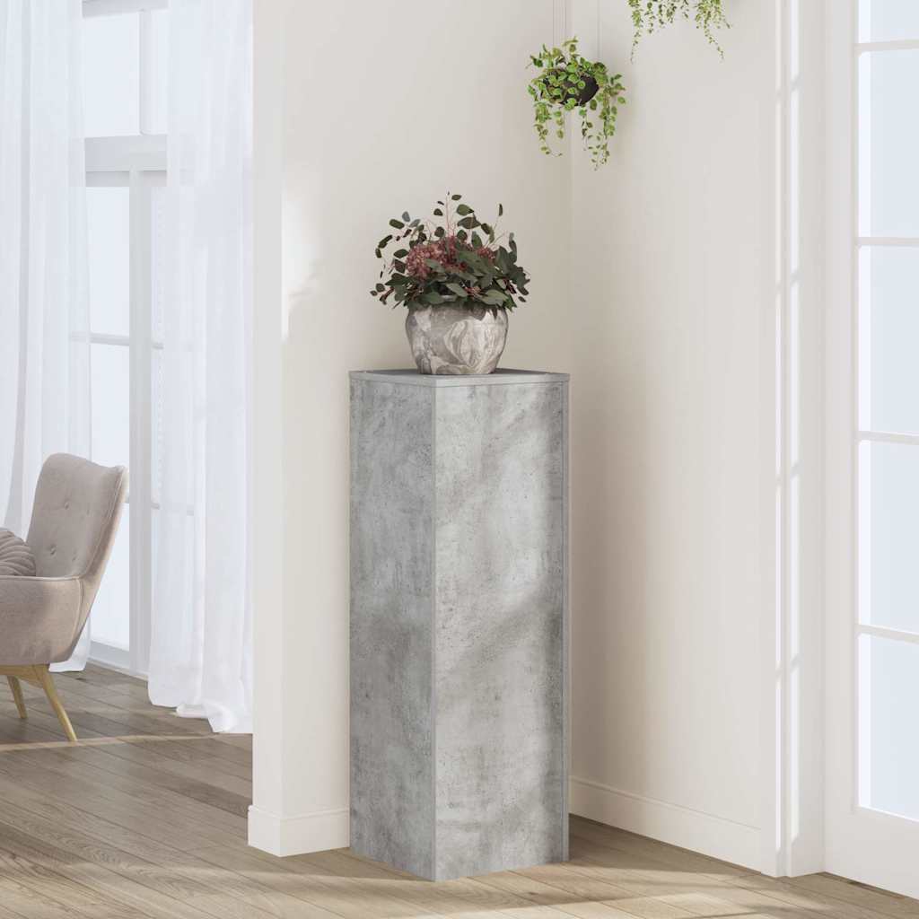 Suporte p/ plantas 33x33x100 cm derivados madeira cinza cimento