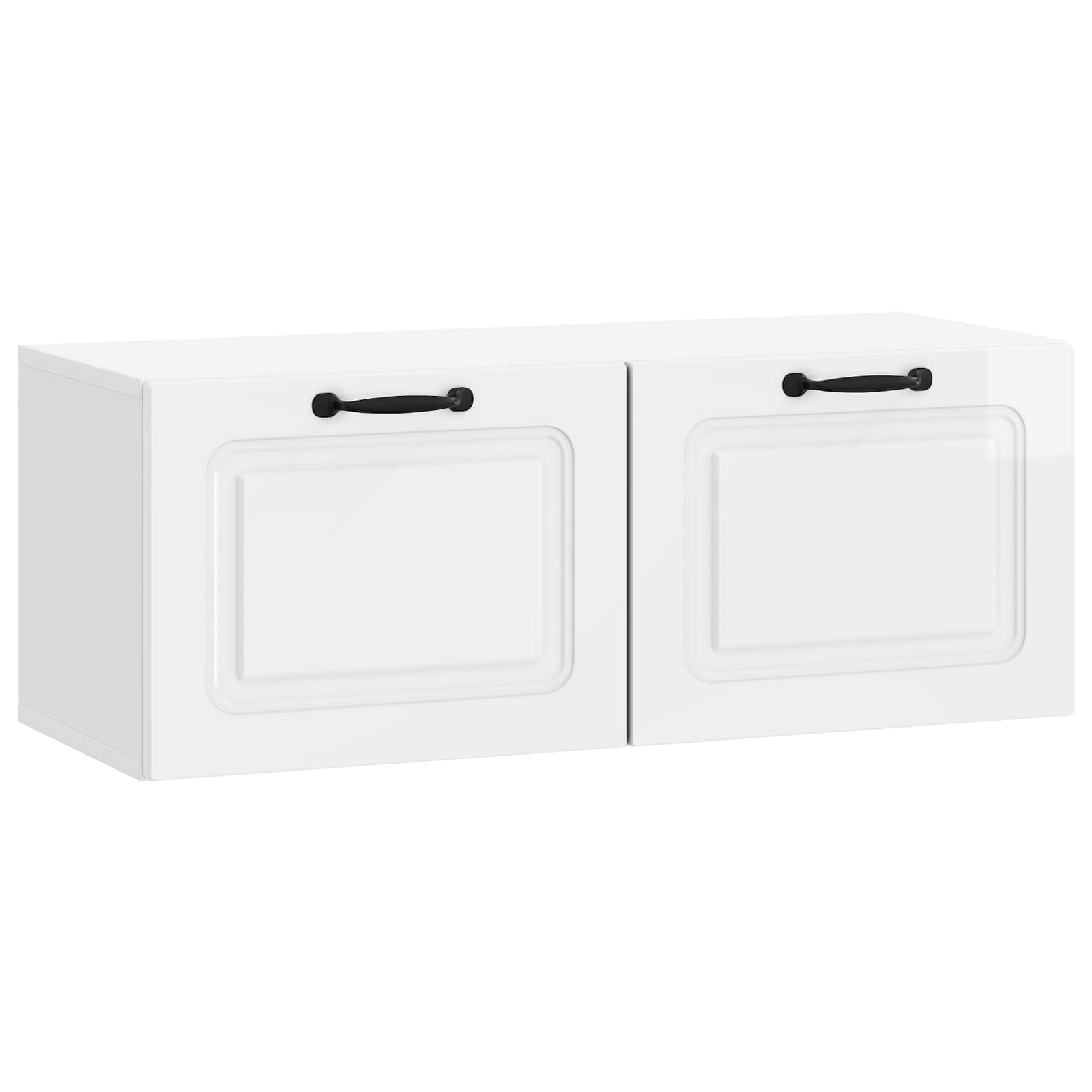 Gabinete de TV de parede branco brilhante 78,5 x 31 x 30 cm