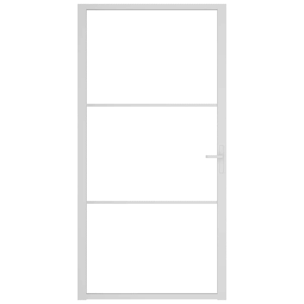 Porta de interior 102,5x201,5 cm vidro esg e alumínio branco