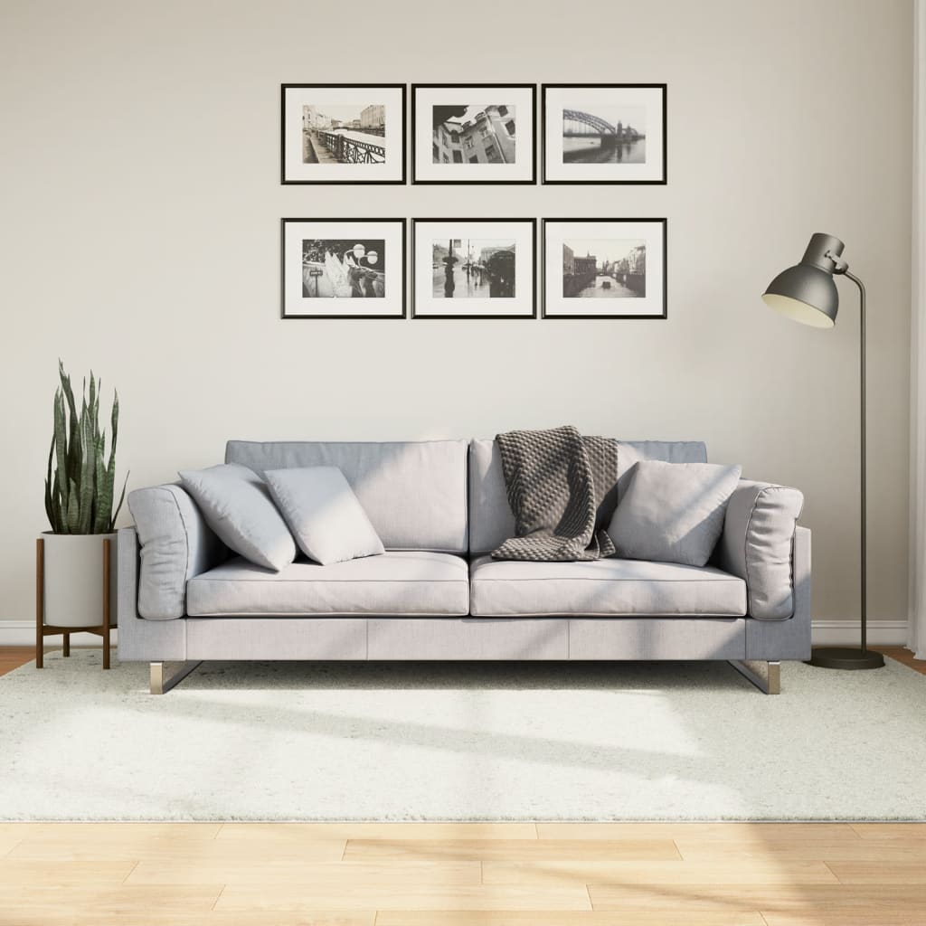 Tapete de pelo curto oviedo 160x230 cm creme