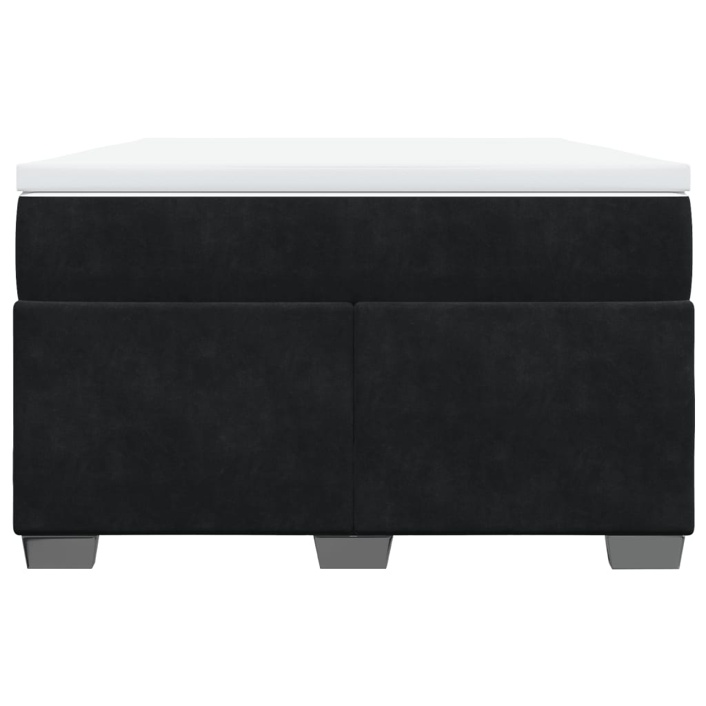 Cama boxspring com colchão 120x190 cm veludo preto
