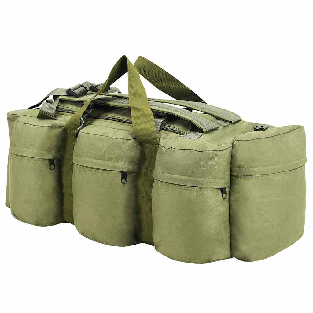 Saco de lona estilo militar 3-em-1 45 l verde azeitona
