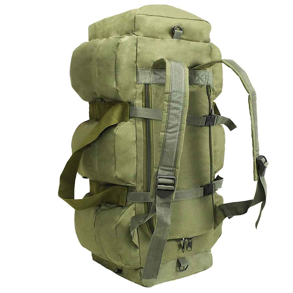 Saco de lona estilo militar 3-em-1 45 l verde azeitona