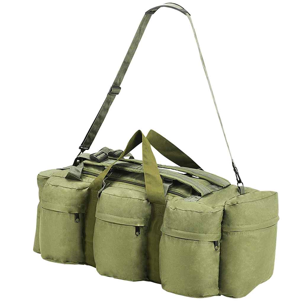 Saco de lona estilo militar 3-em-1 45 l verde azeitona