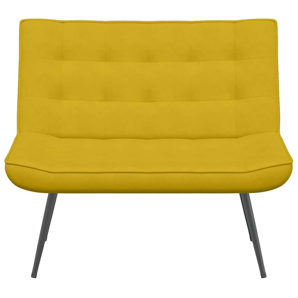 Banco 110x74x84 cm veludo amarelo