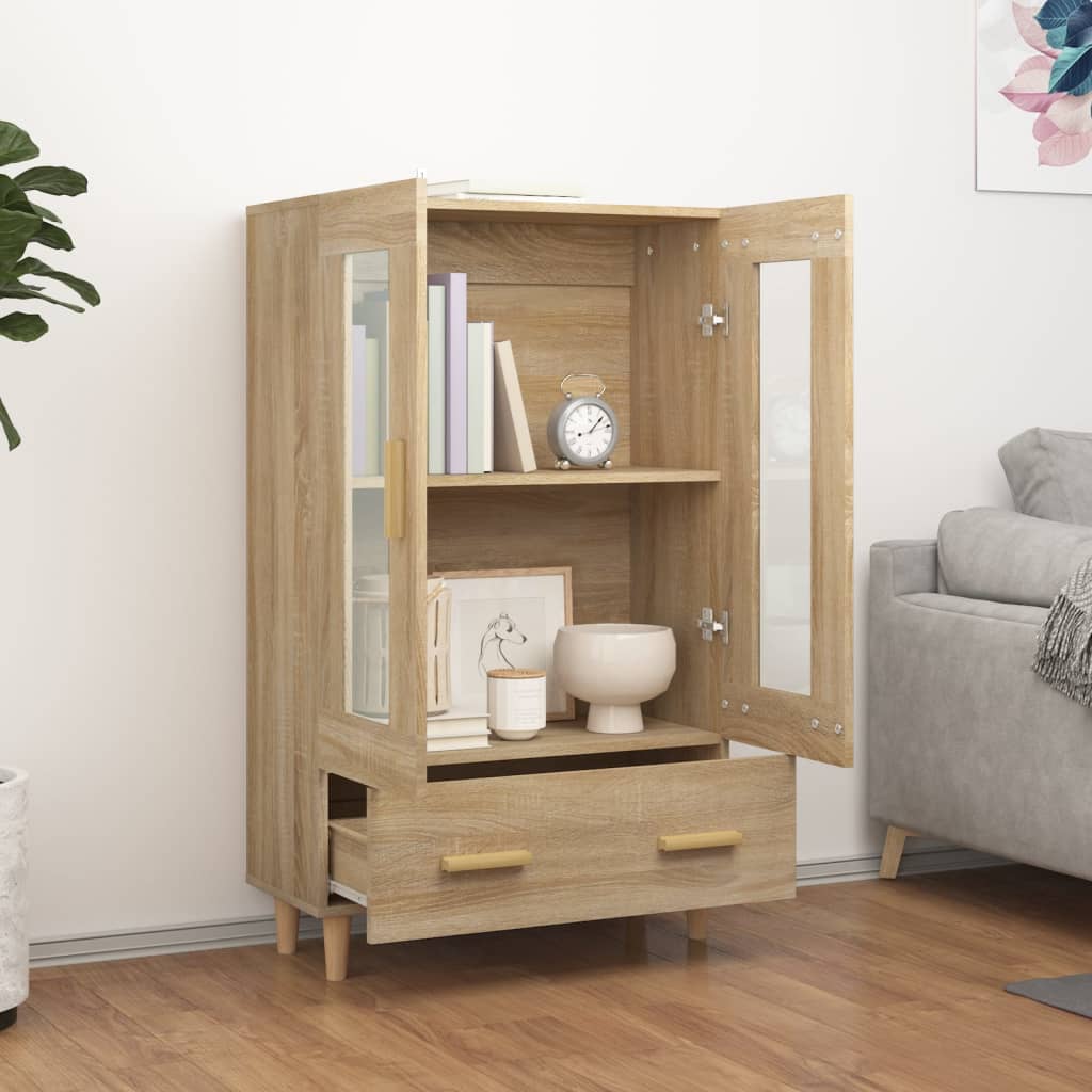Armário alto 70x31x115 cm madeira processada carvalho sonoma