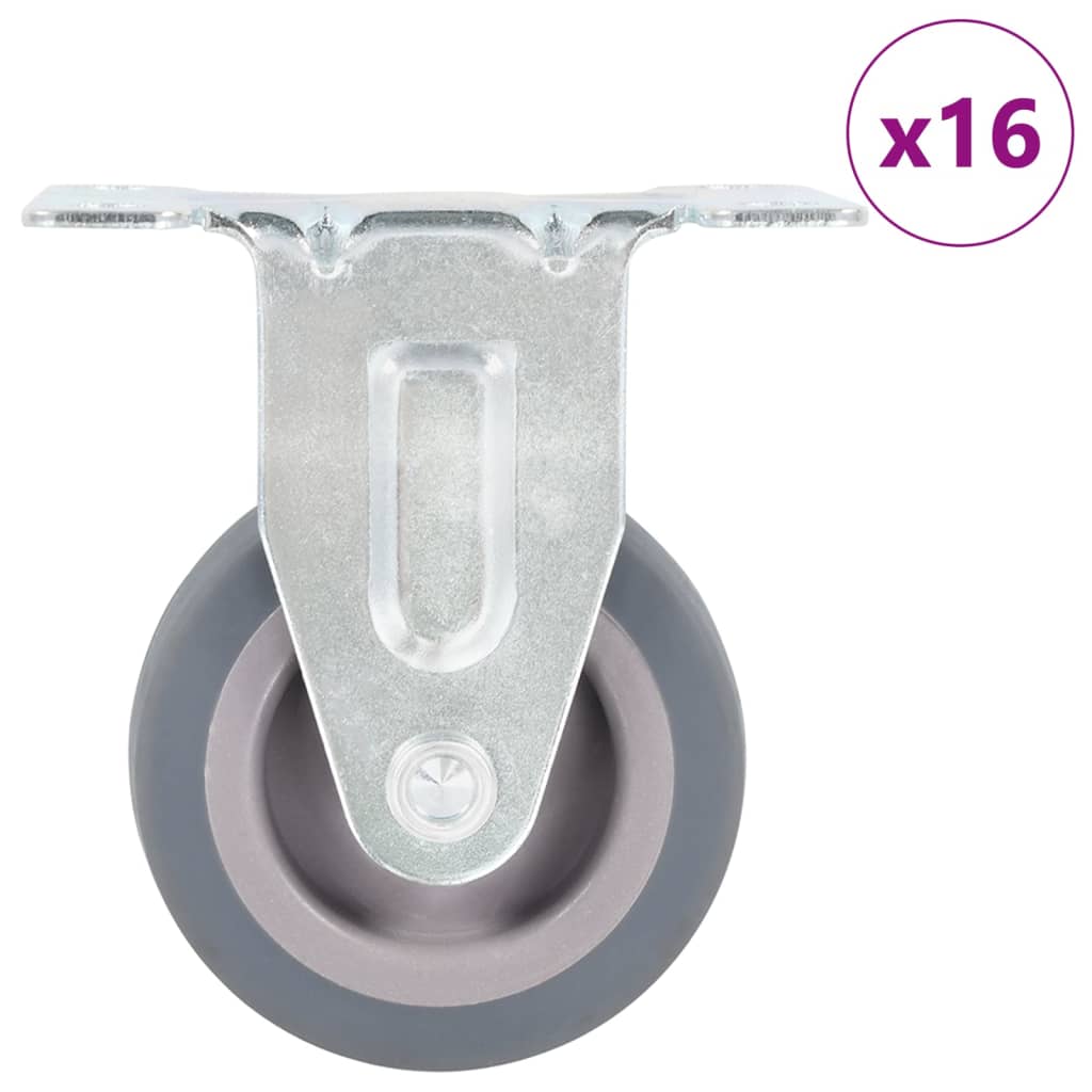 16 Pcs rodas fixas 50 mm