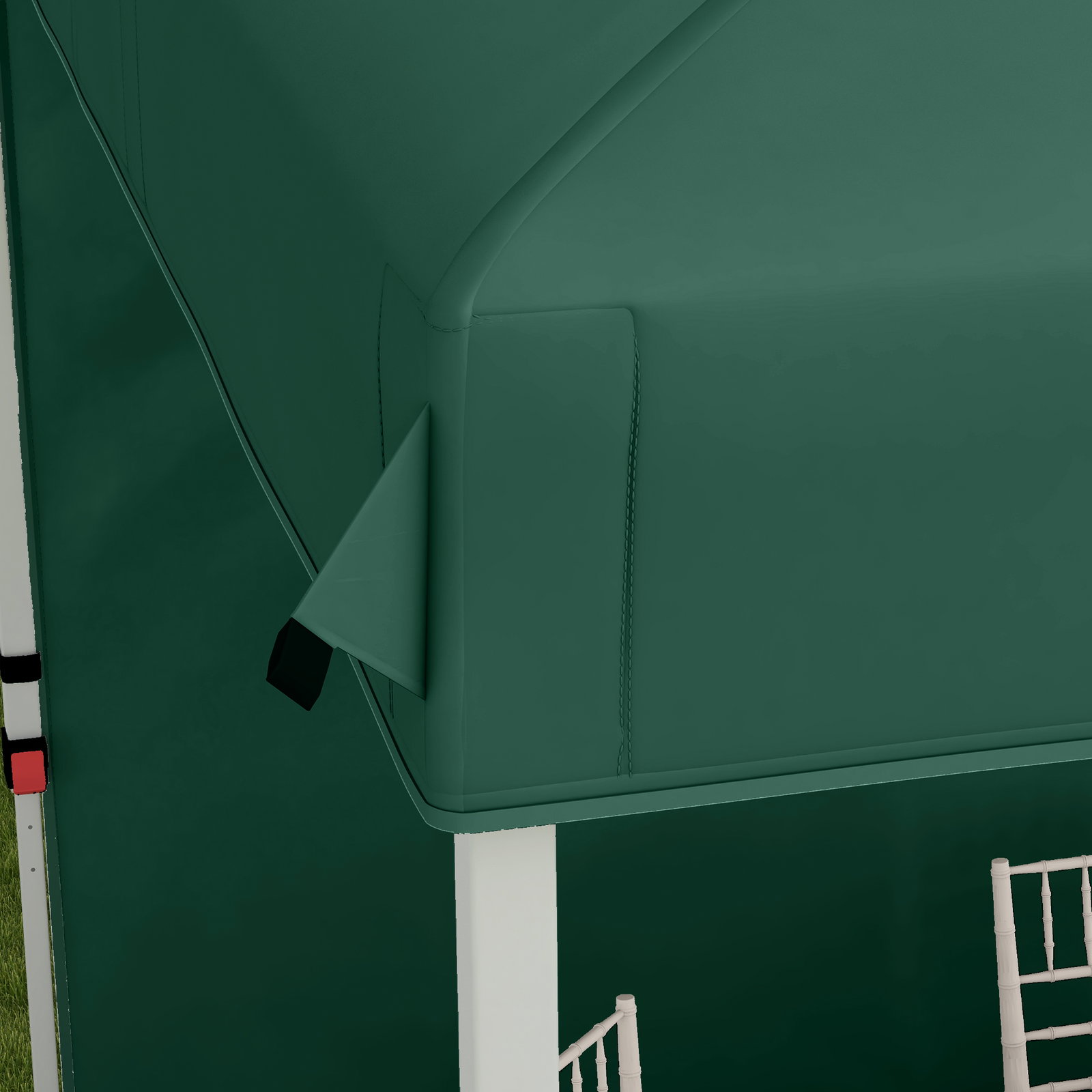 Tenda dobrável 2,5x2,5 m tenda de jardim com 1 parede lateral altura ajustável para campismo festas verde