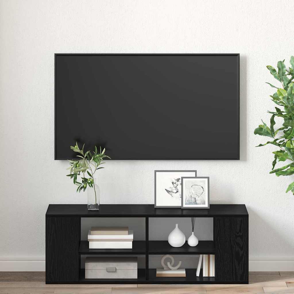 Conjunto de móvel de TV 102 x 35 x 35 cm carvalho preto