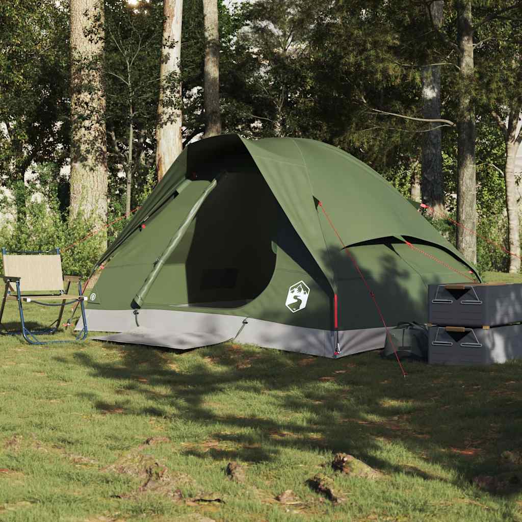 Tenda campismo cúpula p/ 2 pessoas impermeável verde azeitona