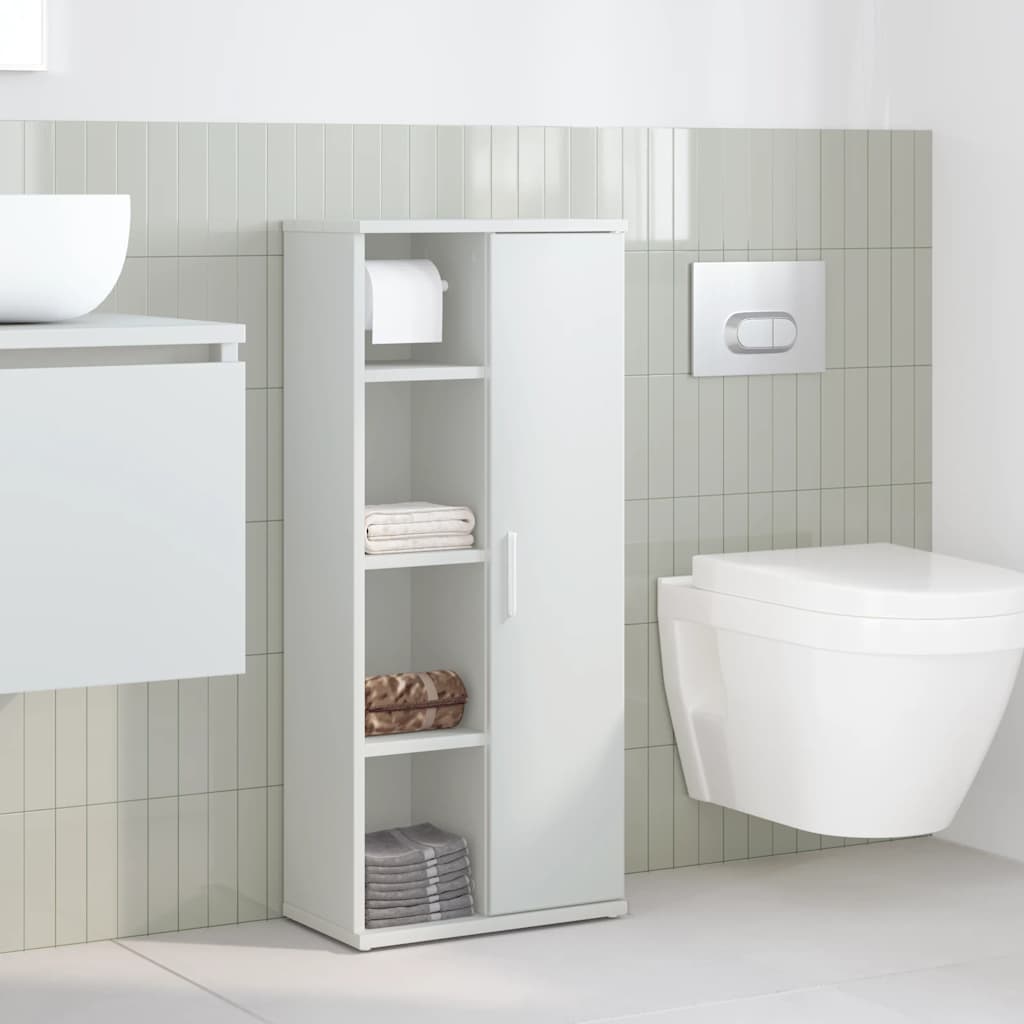 Móvel p/ casa de banho c/ suporte de rolos 39x22x90 cm branco