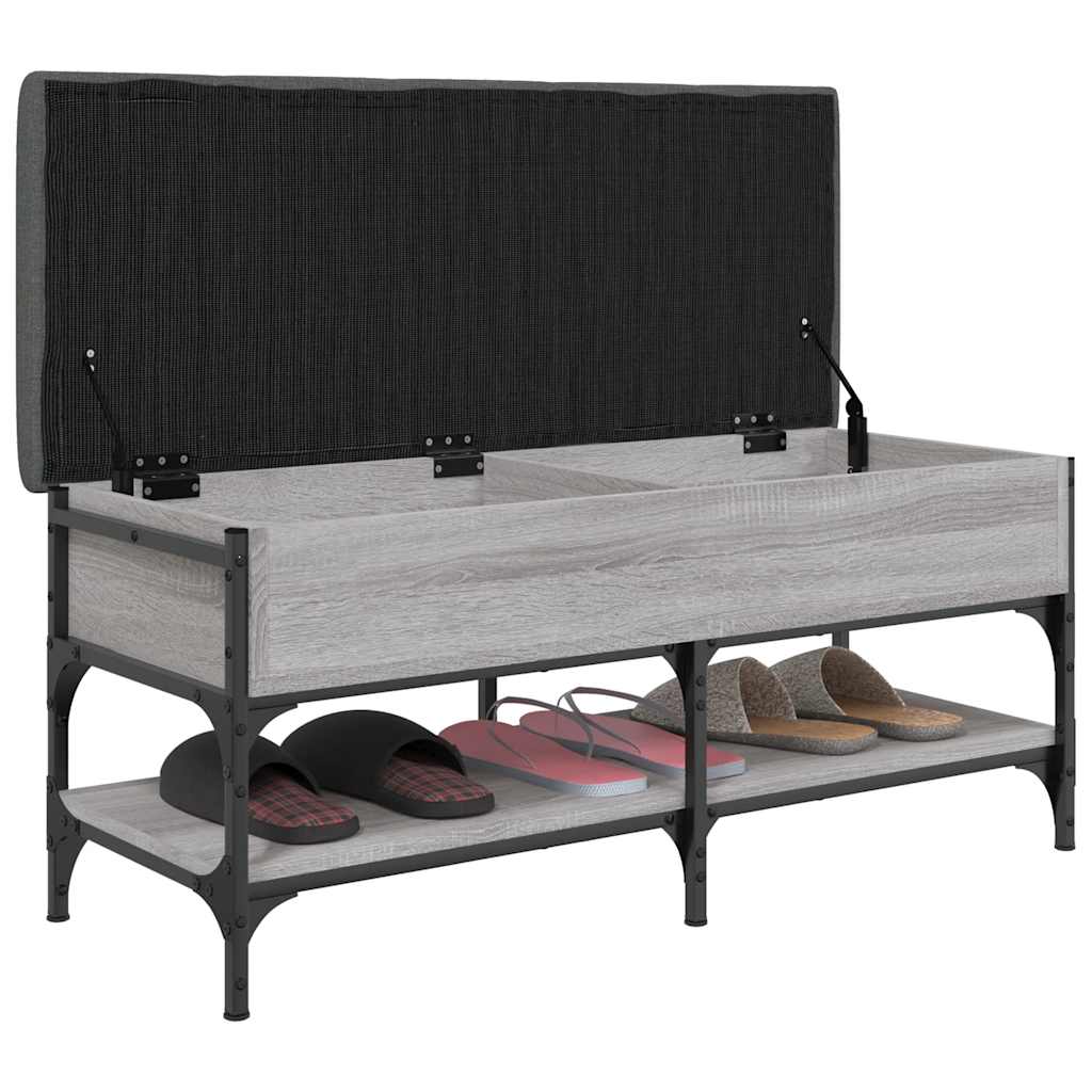 Banco sapateira 102x42x45 cm derivados madeira cinzento sonoma