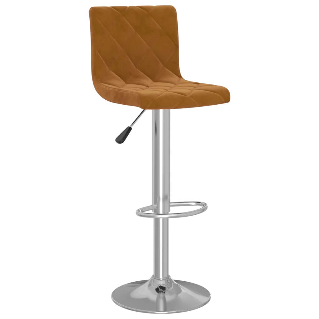 Bancos de bar 2 pcs veludo castanho