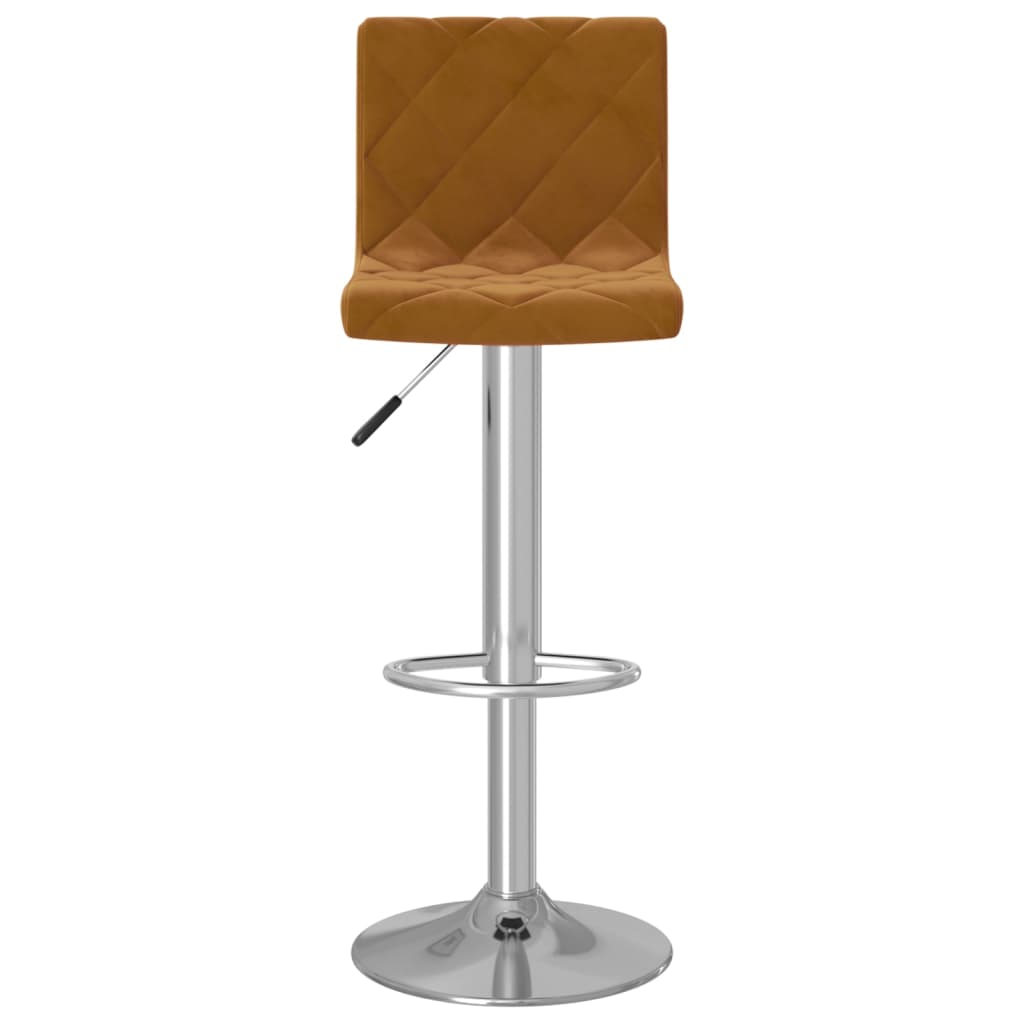 Bancos de bar 2 pcs veludo castanho
